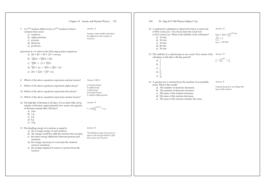 Dr.jang's SAT 800 Physics