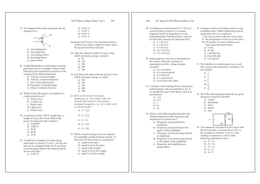 Dr.jang's SAT 800 Physics