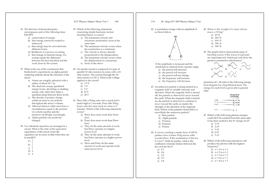 Dr.jang's SAT 800 Physics