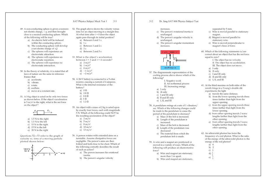 Dr.jang's SAT 800 Physics