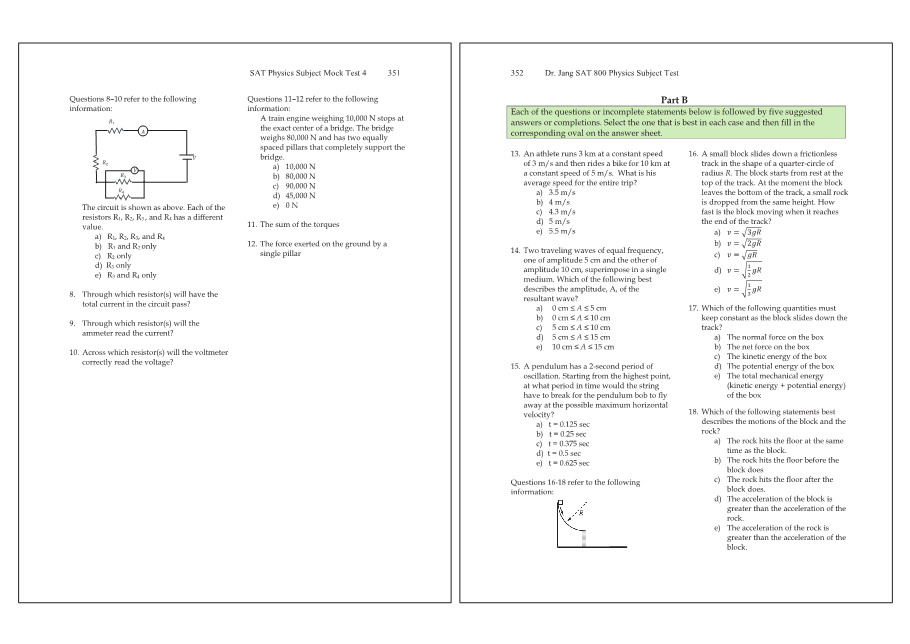 Dr.jang's SAT 800 Physics