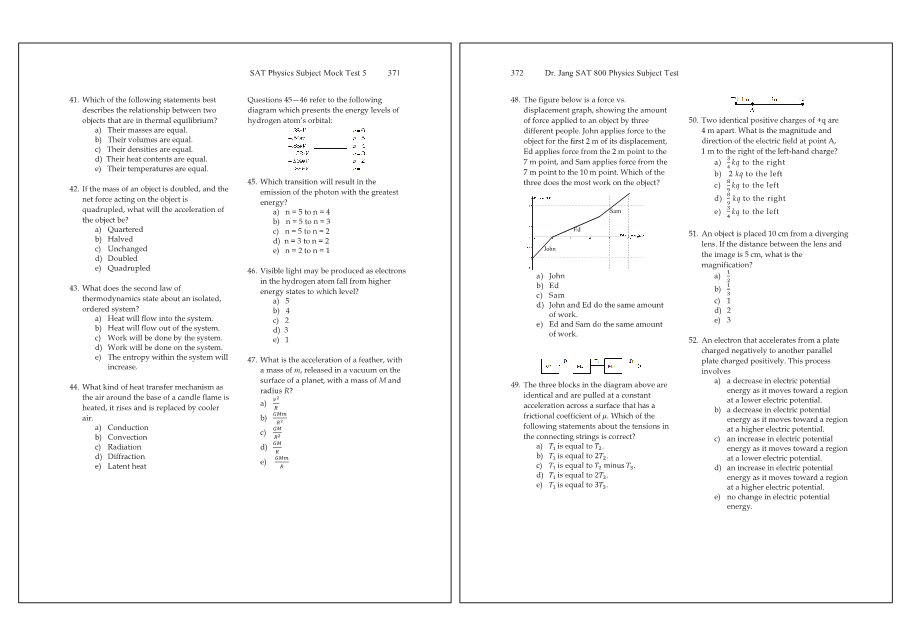 Dr.jang's SAT 800 Physics