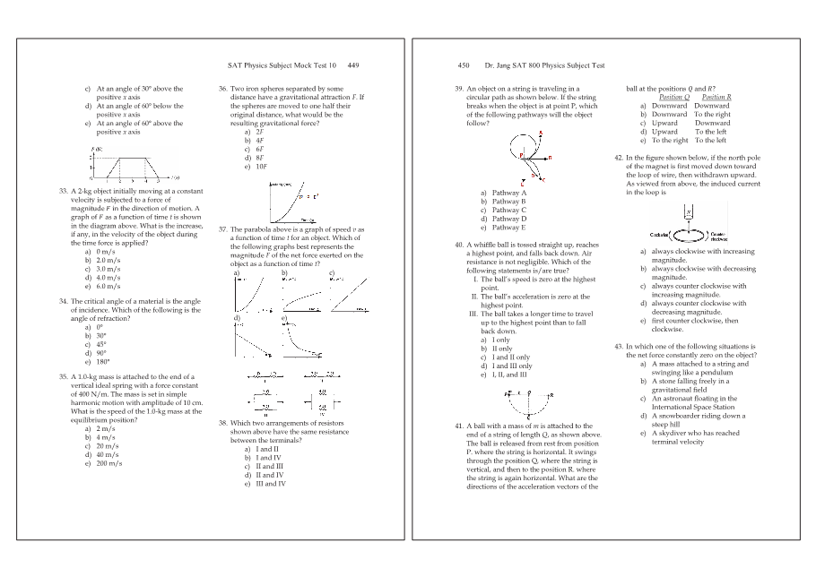 Dr.jang's SAT 800 Physics