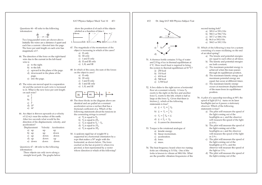 Dr.jang's SAT 800 Physics