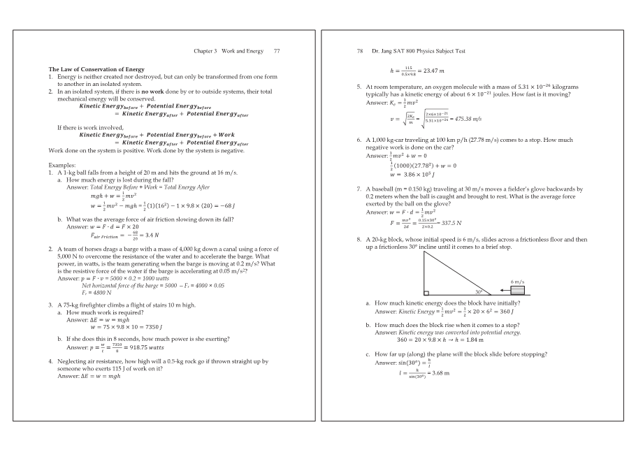 Dr.jang's SAT 800 Physics