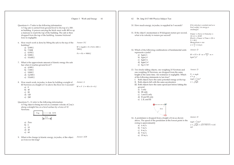 Dr.jang's SAT 800 Physics