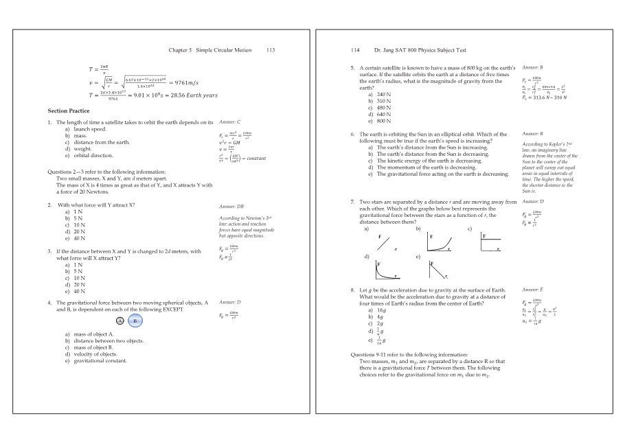 Dr.jang's SAT 800 Physics