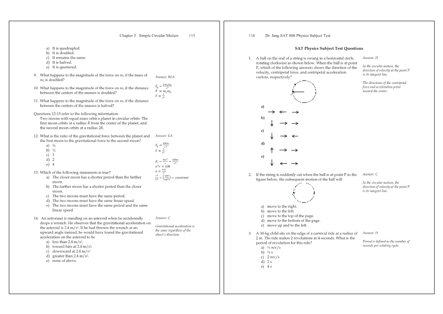 Dr.jang's SAT 800 Physics