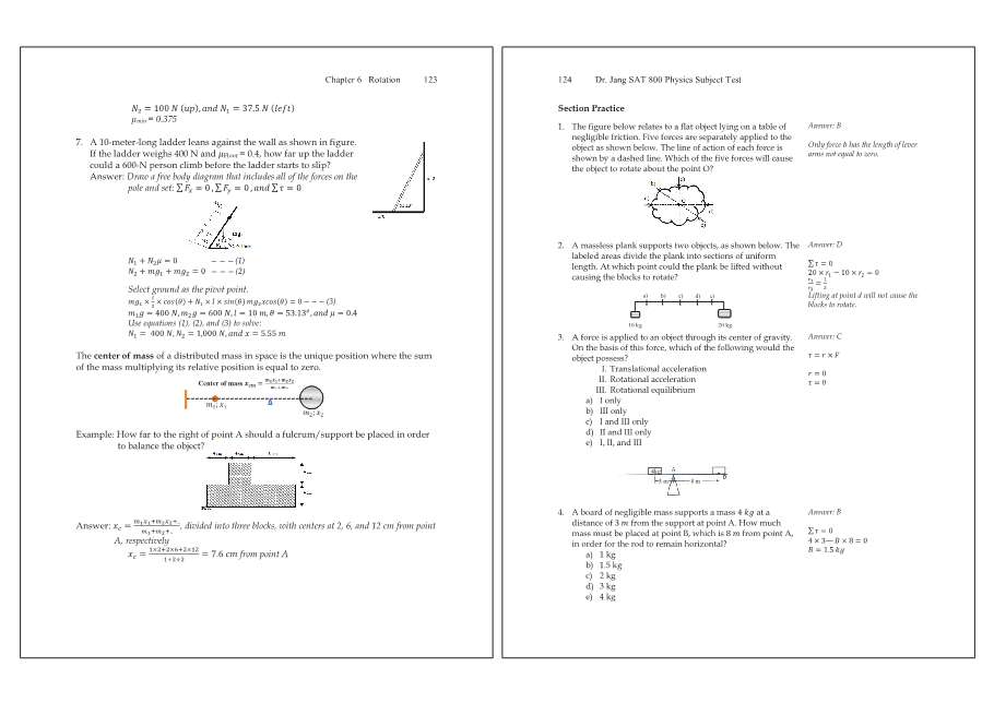 Dr.jang's SAT 800 Physics