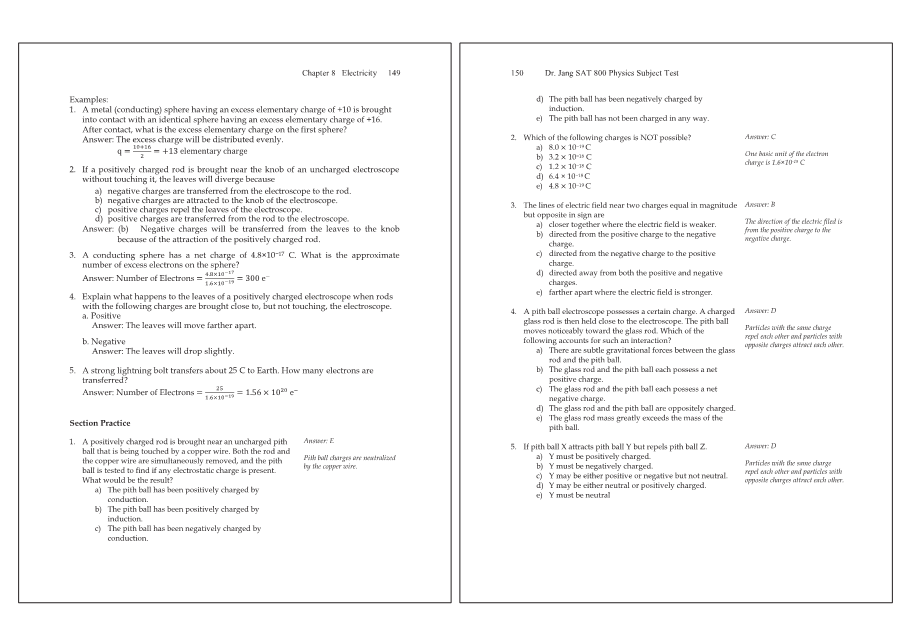 Dr.jang's SAT 800 Physics